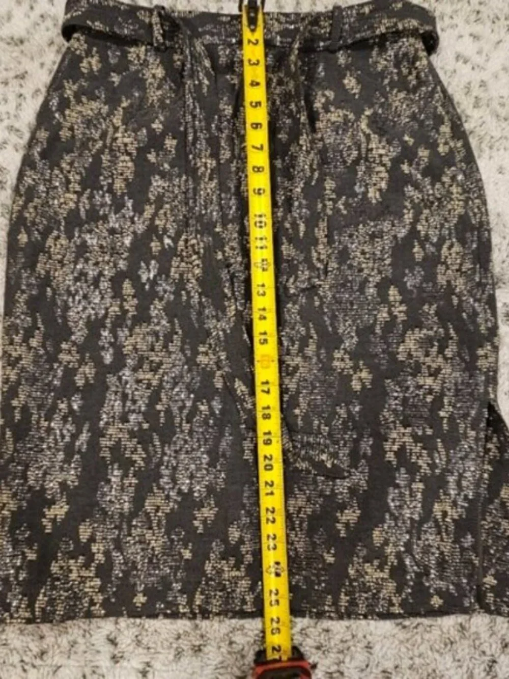 Banana Republic Intricate Jacquard Belted Pencil Chic Skirt W/Pockets NWT Size 8